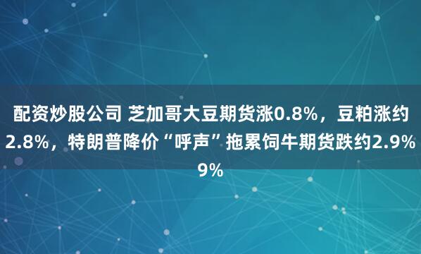 配资炒股公司 芝加哥大豆期货涨0.8%,豆粕涨约2.8%,特朗普降价“呼声”拖累饲牛期货跌约2.9%