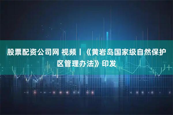 股票配资公司网 视频丨《黄岩岛国家级自然保护区管理办法》印发