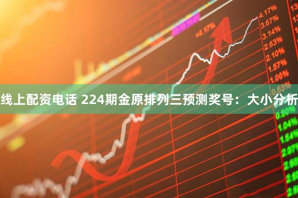 线上配资电话 224期金原排列三预测奖号：大小分析